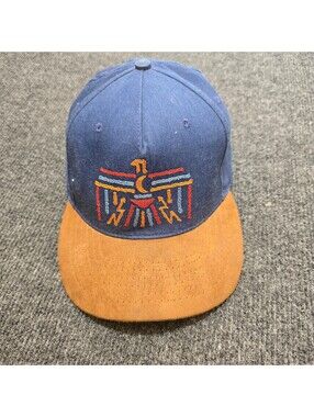 Katin American Surf Co. Hat Blue Brown Suede Brim Adjustable Strapback Surf Cap
